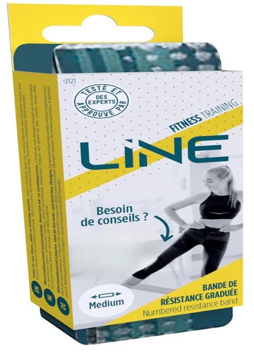 Linje - LN020212 - Resistentband - Graduerad elastisk band - Ideal för dina övningar - Paket med 1