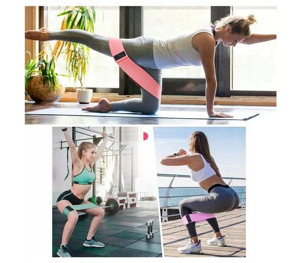 Træningselastikker, modstandsdygtighed, fitnessstof, stærke sæt med 3 professionel