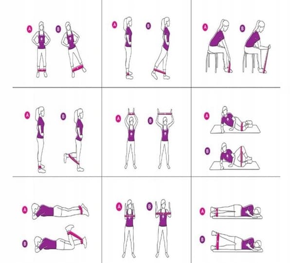 Fitnessmotståndsband starka set med 4 PRO