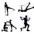 Miniatyrbillede 3 af 11: Træningsstang modstandsbånd Pilates Yoga Fit Blå