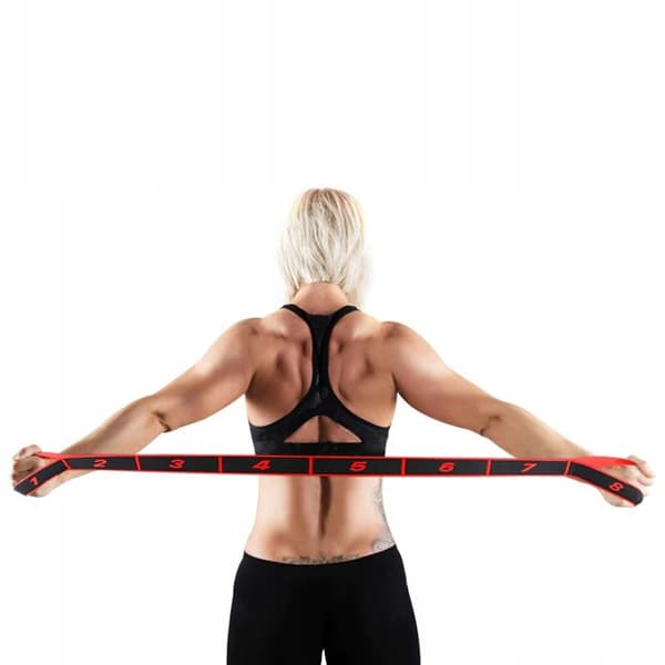 Gymnastikgummi för stretching Träningsband Röd
