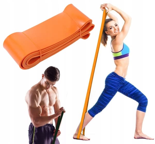 Motståndsband, POWER BAND träningsband 36-105kg, Orange