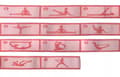 Miniatyrbillede 4 af 11: Gymnastikgummi til stræk. Modstandsbånd til yogaøvelser med 11 sektioner.