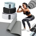 Miniatyrbillede 1 af 11: Elastikmateriale til fitnessøvelser + måtte