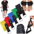 Miniatyrbillede 4 af 9: SÆT MED 5 FITNESSTRÆNINGSMODTSTANDSBANDE KOMFORTABLE FORSTÆRKEDE STROPPER KVALITET