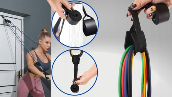 SET MED 5 FITNESSTRÄNINGSMOTSTÅNDSBAND BEKVÄMA FÖRSTÄRKTA ARMOR AV KVALITET