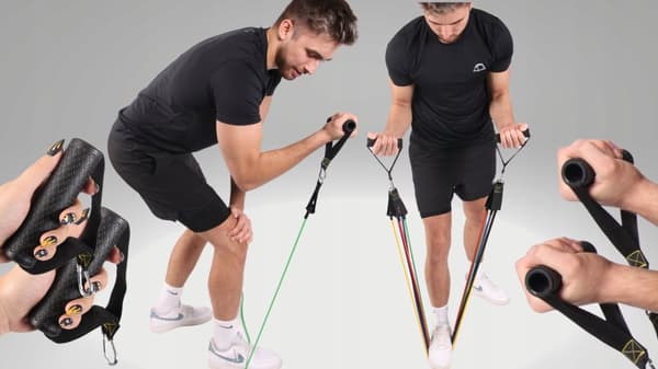 SET MED 5 FITNESSTRÄNINGSMOTSTÅNDSBAND BEKVÄMA FÖRSTÄRKTA ARMOR AV KVALITET