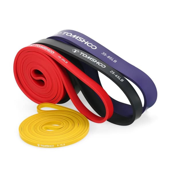 Motståndsband Set, 4 Stycken, Varierande Motståndsnivåer, Hållbart Latexmaterial,4st set
