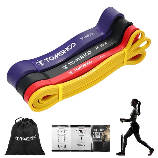 Motståndsband Set, 4 Stycken, Varierande Motståndsnivåer, Hållbart Latexmaterial,4st set