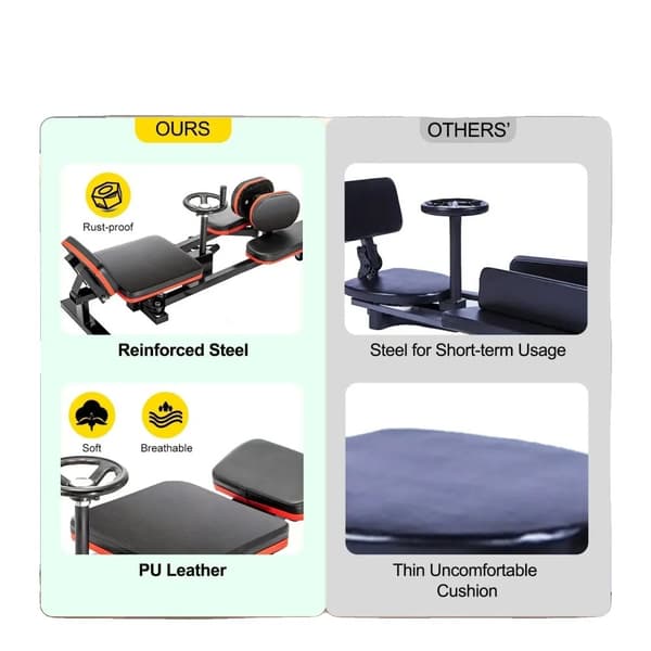Leg Stretcher Bar, Justerbar Vinkel, Kompakt Design