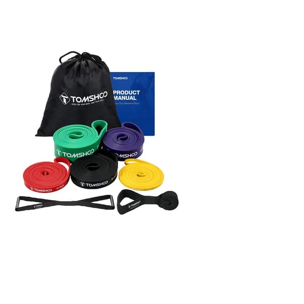 Träningsstretchband, mångsidiga motståndsnivåer, bärväska ingår