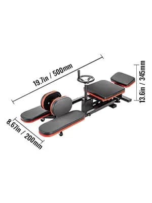 Leg Stretcher, Forstærket Stålramme, Justerbar Vinkel 0-180°, PU Læder Pude,VV-LS-180