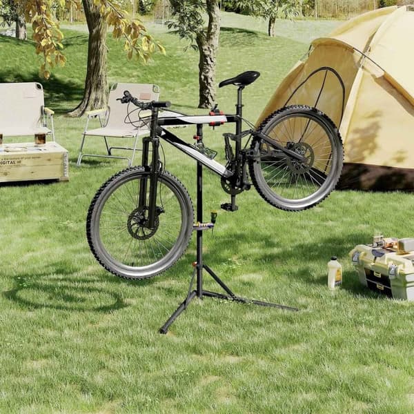 Rootz Bike Repair Stand - Cykel Work Stand - Underhållsställ - Järn & Aluminium Konstruktion - Höjdjusterbar - 165cm x 39cm x 81cm