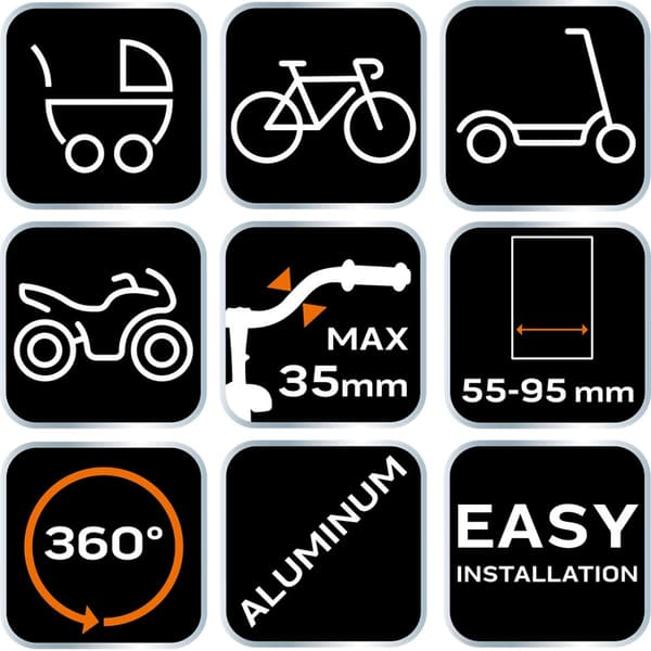 Telefonholder i aluminium til cykel