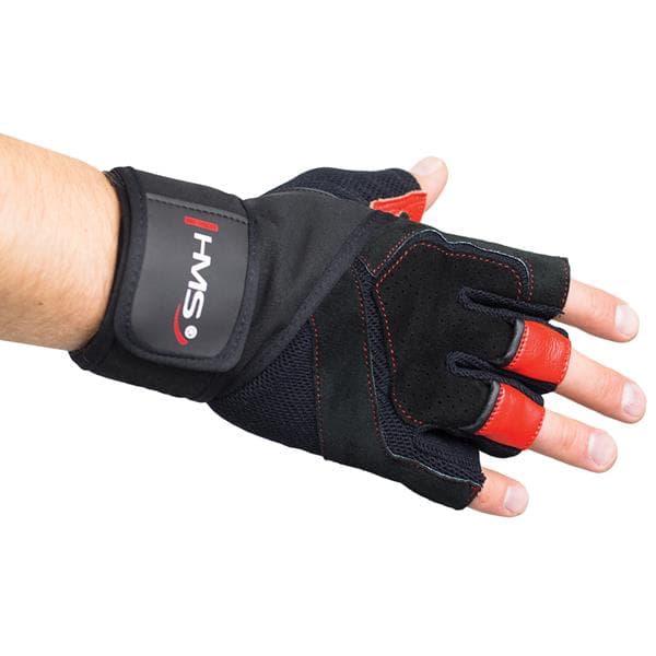 RST01 MUSTA/PUNAINEN KOKO XL GYM GOVES HMS