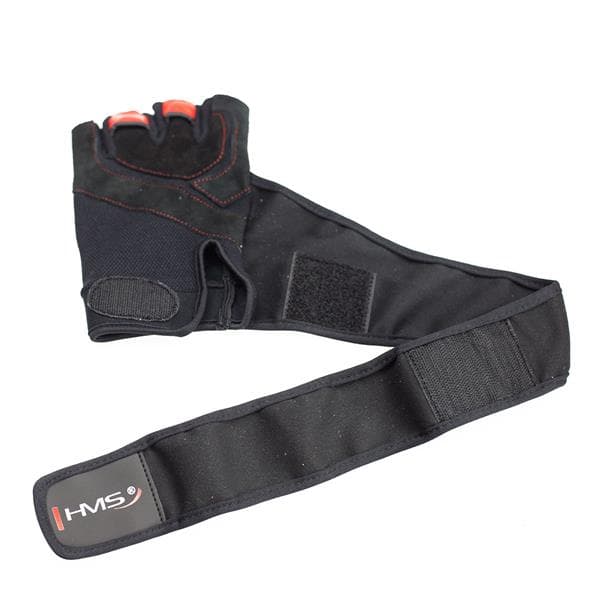RST01 MUSTA/PUNAINEN KOKO XL GYM GOVES HMS