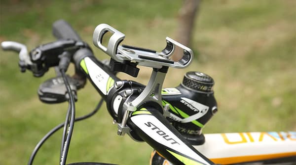 Cykeltelefonholder til scooterstyr (sort)