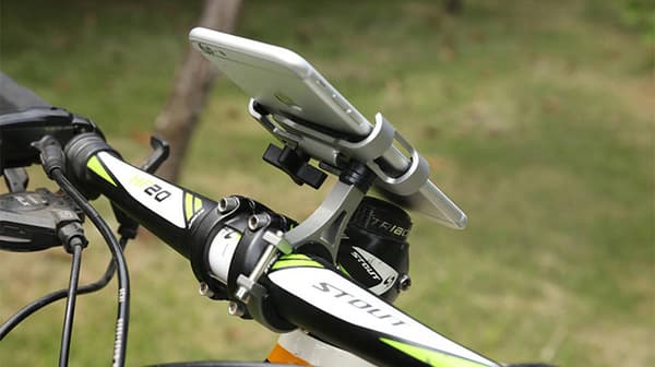 Cykeltelefonholder til scooterstyr (sort)