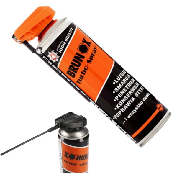 Brunox Turbo-Spray 500ml för cykelunderhåll Dubbelhuvud Universal