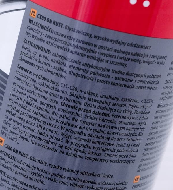 CX80 RUOSTEENPOISTOAINE RUOSTEENPOISTAJA 500ml DUO
