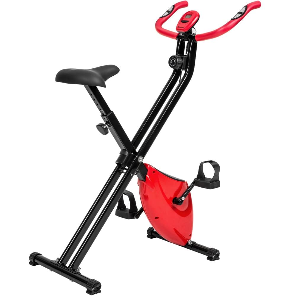 Motionscykel med display ihopfällbar - svart