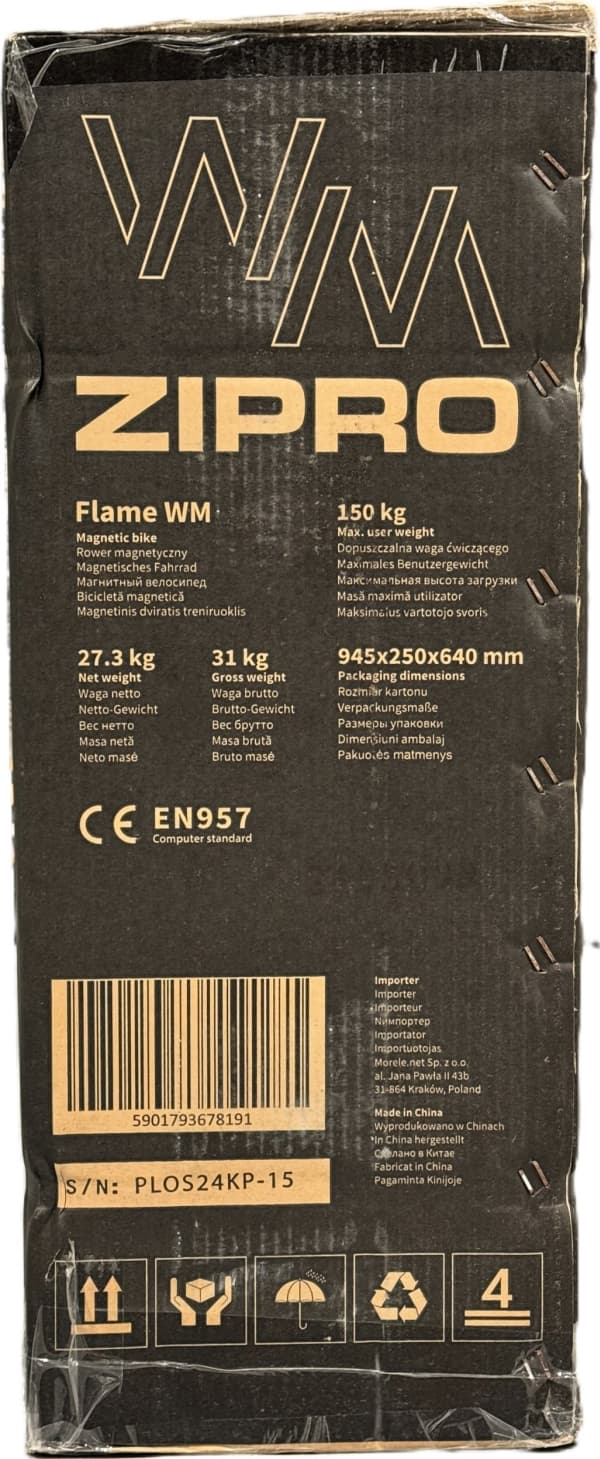 Zipro Flame WM elektromagnetisk stationär cykel