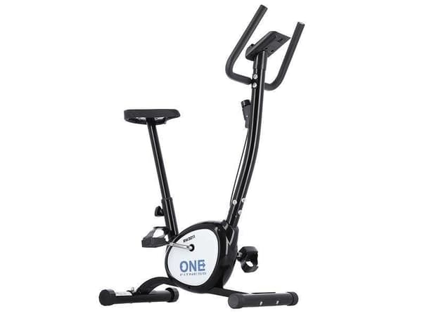 One Fitness mekanisk treningssykkel RW3011 svart og hvit
