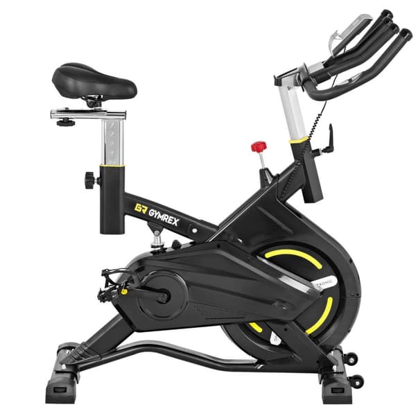 Gymrex Motionscykel - Svänghjul 13 kg - Upp till 100 kg - LCD - Med stötdämpning