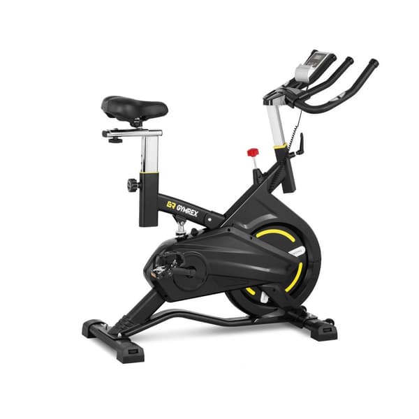 Gymrex Motionscykel - Svänghjul 13 kg - Upp till 100 kg - LCD - Med stötdämpning