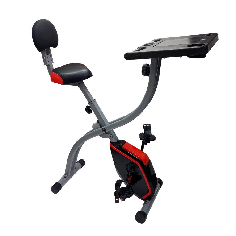Peakpower home trainer for cardio training, eight resistance levels, training computer with LCD, fitness bike, back-friendly endurance training.