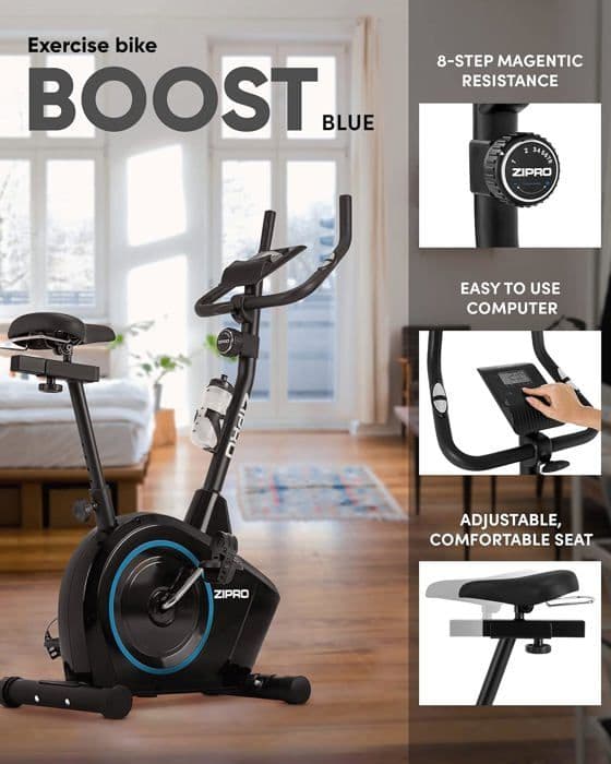Magnetisk fitnesscykel - ZIPRO Boost - justerbart motstånd - smartphonehållare