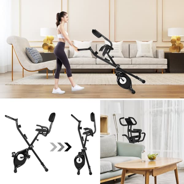 Motionscyklar Fitness Bike Trainer LCD Display Pulssensor