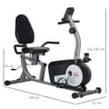Pikkukuva 3 / 5: Rootz Bike Trainer - Kuntopyörä - Kuntopyörä - LCD-näyttö - 8-tasoinen vastus - Teräs - harmaa + musta + hopea - 122-137 x 62 x 103 cm
