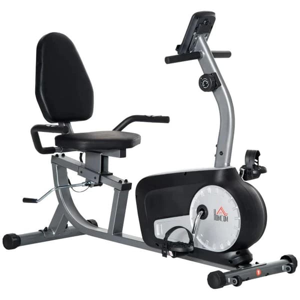 Rootz Bike Trainer - Kuntopyörä - Kuntopyörä - LCD-näyttö - 8-tasoinen vastus - Teräs - harmaa + musta + hopea - 122-137 x 62 x 103 cm