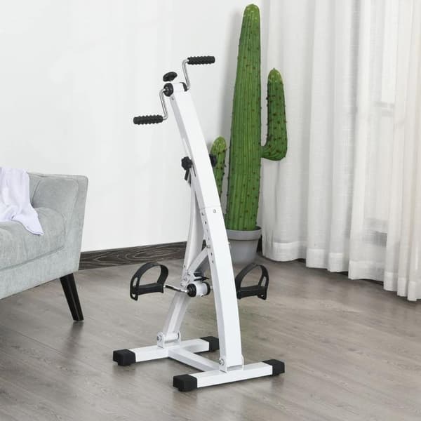 Rootz Movement Trainer - Pedal Trainer - Motionscykeltræner - Hjem - Gym - Stål - Hvid - 40 x 42,5 x 100 cm