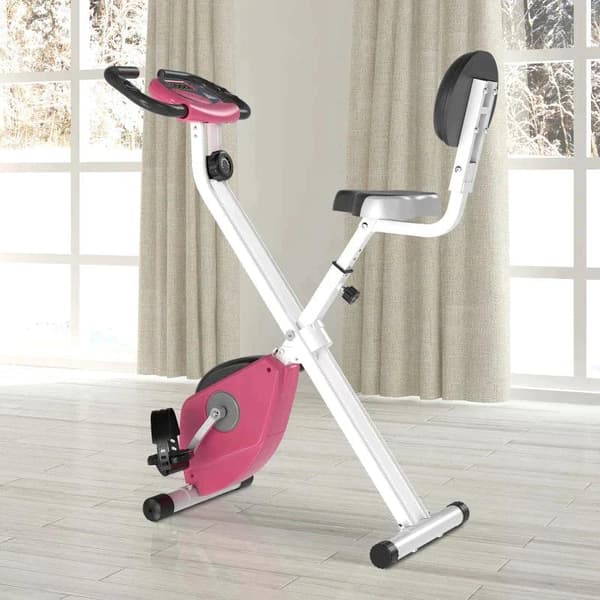 Rootz Motionscykel - F-Bike Cykeltränare - Cykeltränare - F-Bike - Hemmeträningscykel - Rosa/Vit - 43 x 97 x 109 cm