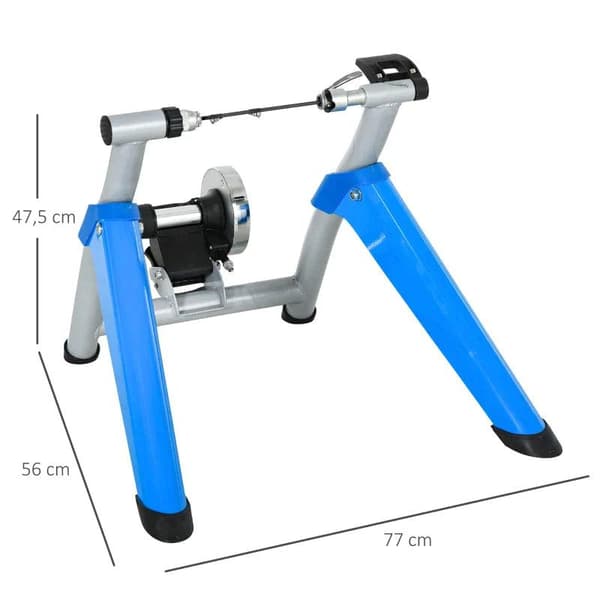 Rootz Roller Trainer - Bicycle Trainer - Home Trainer With 8-level - Magnetic Brake For 650C - Metal - Blue - 77 x 56 x 47.5 cm