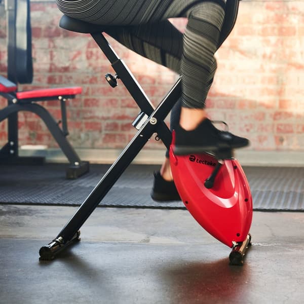 Motionscykel FitX, foldbar med træningscomputer - 113 x 41 x 81 cm