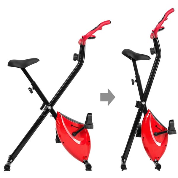 Motionscykel FitX, foldbar med træningscomputer - 113 x 41 x 81 cm