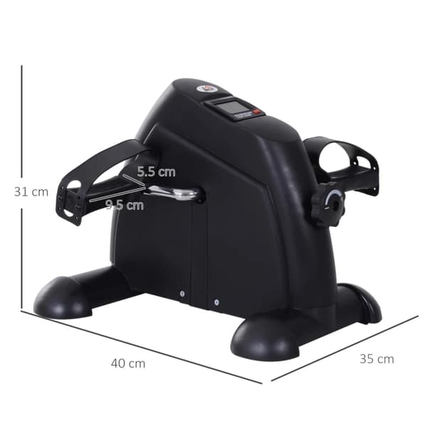 Rootz Mini Exercise Bike - Leg Trainer - Exercise Bike - Mini Bike Pedal Trainer - Mini Training Bike - Bicycle Device - Portable Pedal Exerciser - Bl