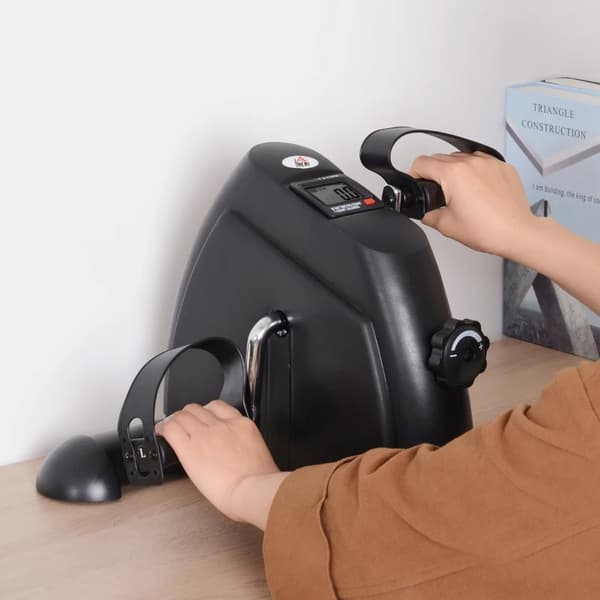 Rootz Mini Exercise Bike - Leg Trainer - Exercise Bike - Mini Bike Pedal Trainer - Mini Training Bike - Bicycle Device - Portable Pedal Exerciser - Bl