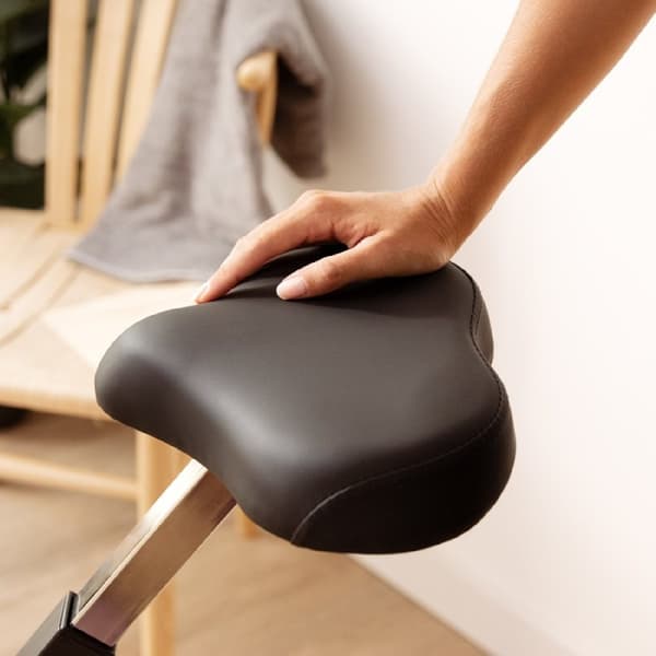 Cecotec Folding stationary bicycle. LCD display. Adjustable magnetic resistance. Comfort seat with side grips. Tablet holder and transport casters.
