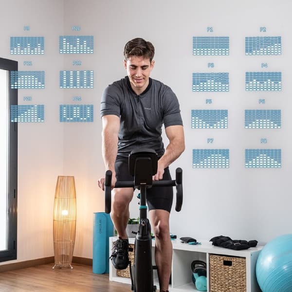 Cecotec Indoor bike with combined resistance: air and magnetic. APP. Device and bottle holder. Chest strap heart rate monitor. LCD touch display. Spo