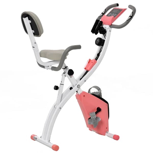 Rootz 2-in-1 kokoontaitettava kuntopyörä - makuuasennossa seisova pyörä - 8-tasoinen säädettävä - magneettinen vastus pulssianturilla - LCD-näyttö - v