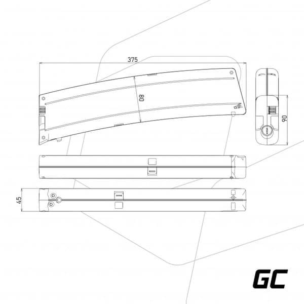Green Cell - 7,8Ah (281Wh) batteri til E-Bike 36V elcykel