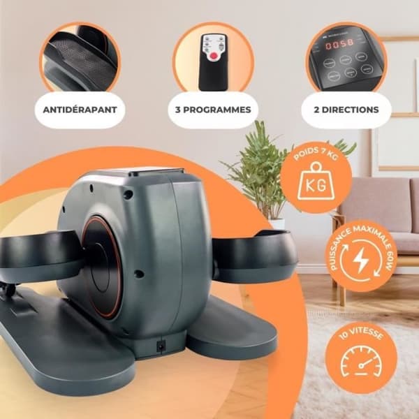 Veleta Mini Elliptical Trainer - MOBICLINIC - 10 hastigheter - Magnetisk motstånd - Komplett träning