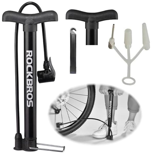 Rockbros A320 Gulvsykkelpumpe - Svart