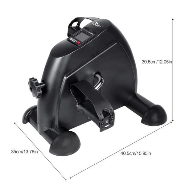 EVOLAND Mini motionscykel - Arm- och bentränare - LCD-skärm - Svart
