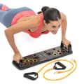Miniatyrbillede 11 af 11: Push-Up Push-Up Bræt med modstandsbånd og øvelsesvejledning Pulsher InnovaGoods