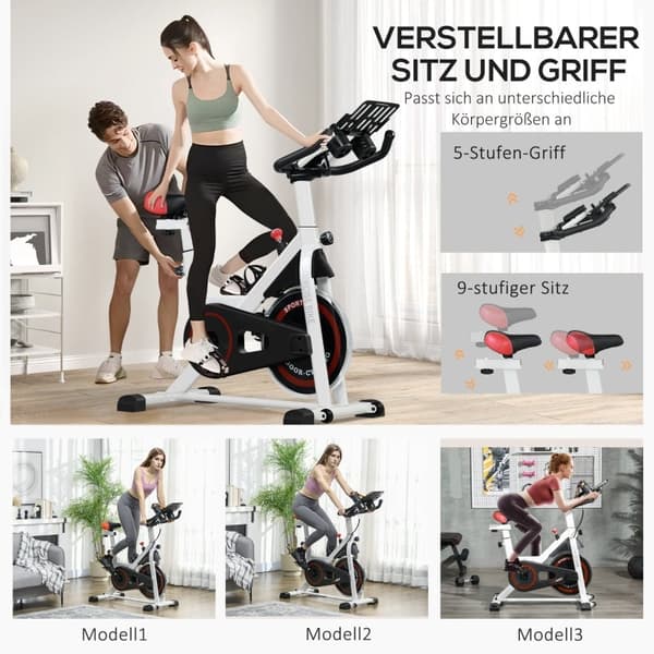 Rootz-kuntopyörä - Sisäpyöräilypyörä - Home Trainer - 8kg vauhtipyörä - Säädettävä vastus - Teräsrunko - 103cm x 53cm x 100-114cm